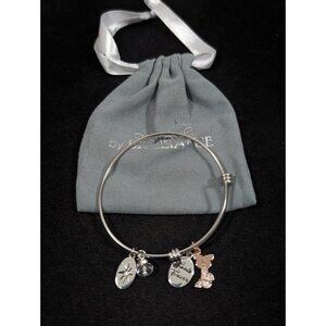 Believe by Brilliance Friends Forever Butterfly Charm Bangle Bracelet 7‎ inch